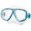 TUSA Freedom Ceos dive mask in Ocean Green with a clear skirt
