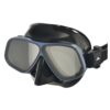 Apollo Bio Metal D-Class dive mask with navy blue frame and black skirt