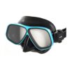 Apollo Bio Metal dive mask with aquamarine frame and black skirt