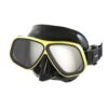 Apollo Bio Metal dive mask with lemon yellow frame and black skirt