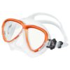 TUSA Intega dive mask with Energy Orange trim and clear skirt