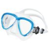 TUSA Intega dive mask with Fishtail Blue trim and clear skirt
