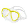 TUSA Intega dive mask with Flash Yellow trim and clear skirt