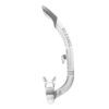 Oceanic Ultra SD semi-dry snorkel in white and titanium with clear lower tube