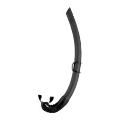 Rob Allen White Tip snorkel black open tube with silicone mouthpiece and figure-eight keeper