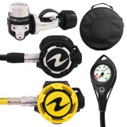 Aqualung Helix Pro Regulator Set Yoke with Spg & Case