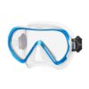 TUSA Ino dive mask in Fishtail Blue with a clear skirt