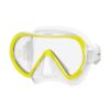 TUSA Ino dive mask in Flash Yellow with a clear skirt