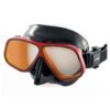 Apollo Bio Metal UV420 mask with ruby red frame and black skirt