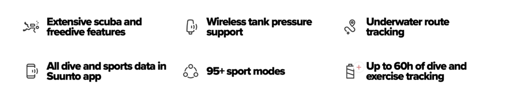 Sunnto Ocean Dive Computer Specs