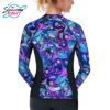 Spacefish Army Full Zip Up Cosmic Whale Rash Guard
