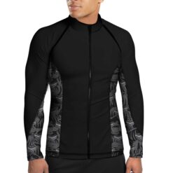 Spacefish Army Men's Full Zip Up Tiger Shark Rash Guard