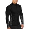 Spacefish Army Men's Full Zip Up Tiger Shark Rash Guard Australia