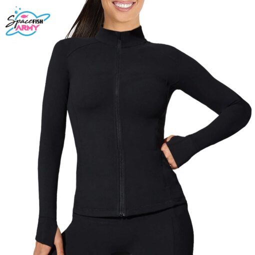 Spacefish Army Full-Zip Night Dive Black Rash Guard