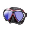 TUSA Paragon dive mask with raspberry pink trim and black skirt