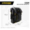 Cressi Venom Dry Backpack manufacturer dimensions chart