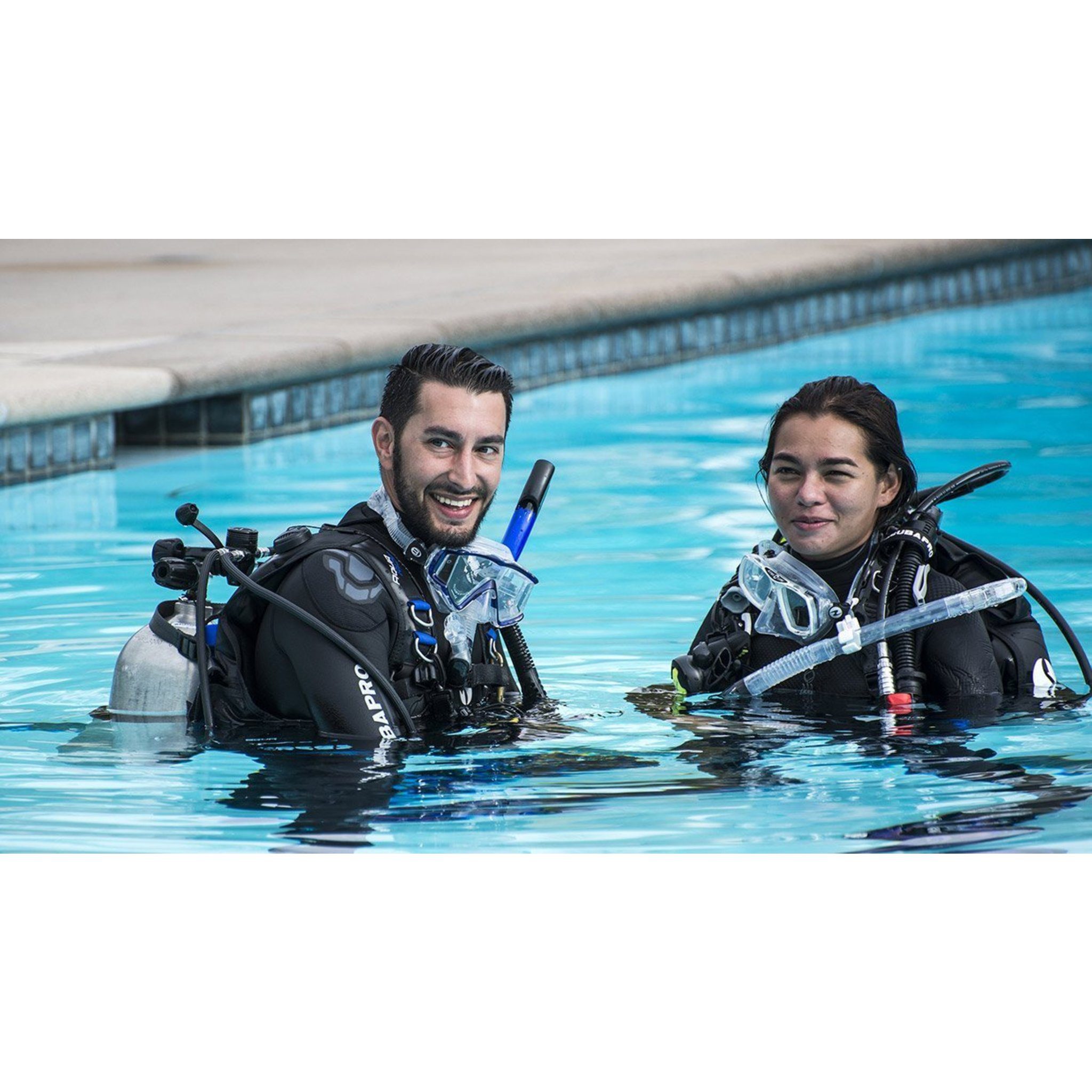 Two divers practicing in a pool — official PADI ReActivate Scuba Refresher Program course image