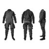 SANTI E.Lite Plus men's drysuit in grey and black, front, back and side views
